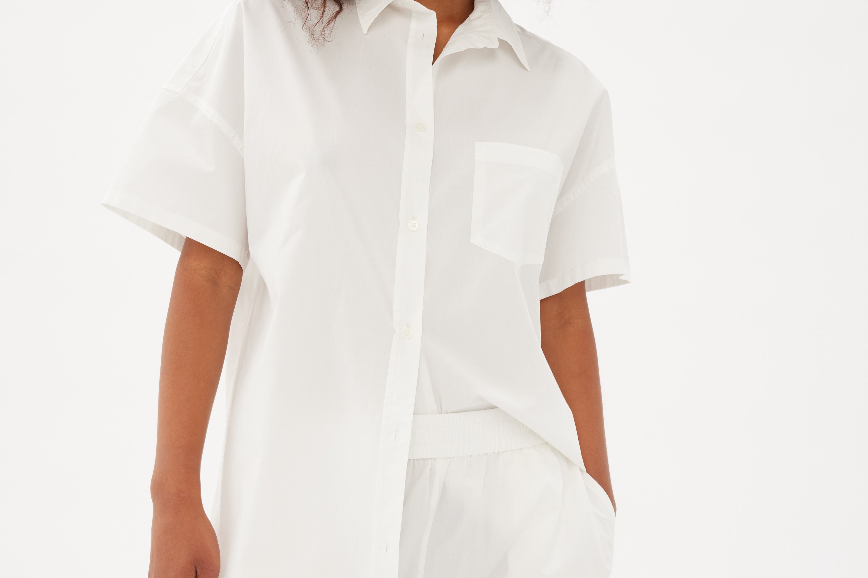 Chiara Mid Length Short - White