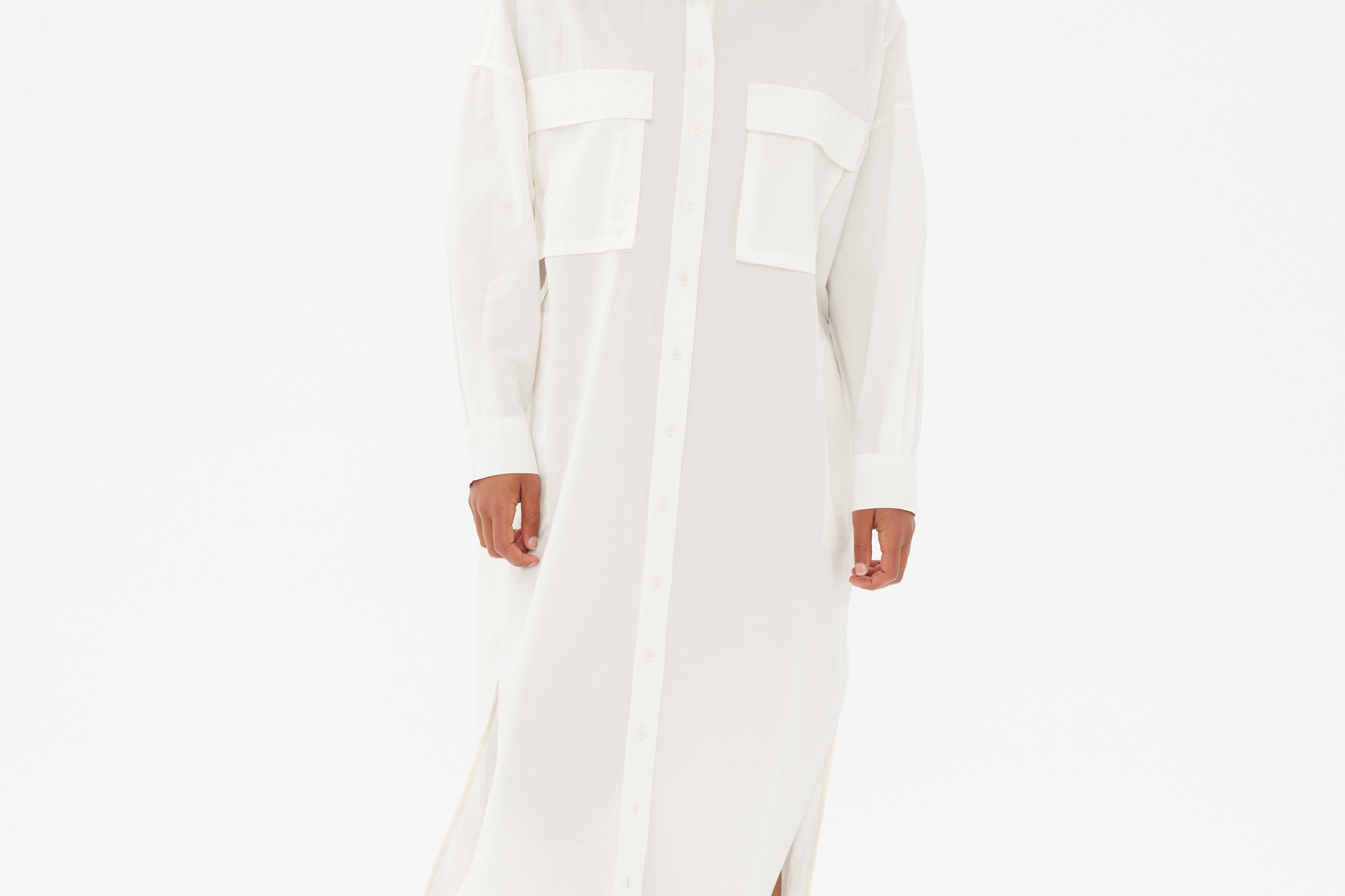 Chiara Utility Dress - White - Apparel