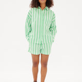 Chiara Classic Shirt - Striped Verde/White