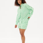 Chiara Classic Shirt - Striped Verde/White