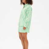 Chiara Classic Shirt - Striped Verde/White