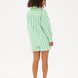 Chiara Classic Shirt - Striped Verde/White