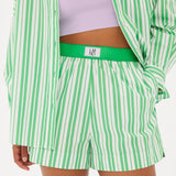 Chiara Classic Shirt - Striped Verde/White