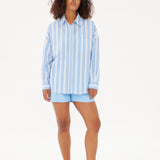 Chiara Classic Shirt - Striped Ink Blue/White