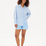 Chiara Classic Shirt - Striped Ink Blue/White