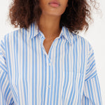 Chiara Classic Shirt - Striped Ink Blue/White