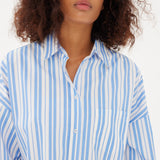 Chiara Classic Shirt - Striped Ink Blue/White