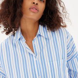 Chiara Classic Shirt - Striped Ink Blue/White