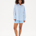 Chiara Classic Shirt - Striped Ink Blue/White