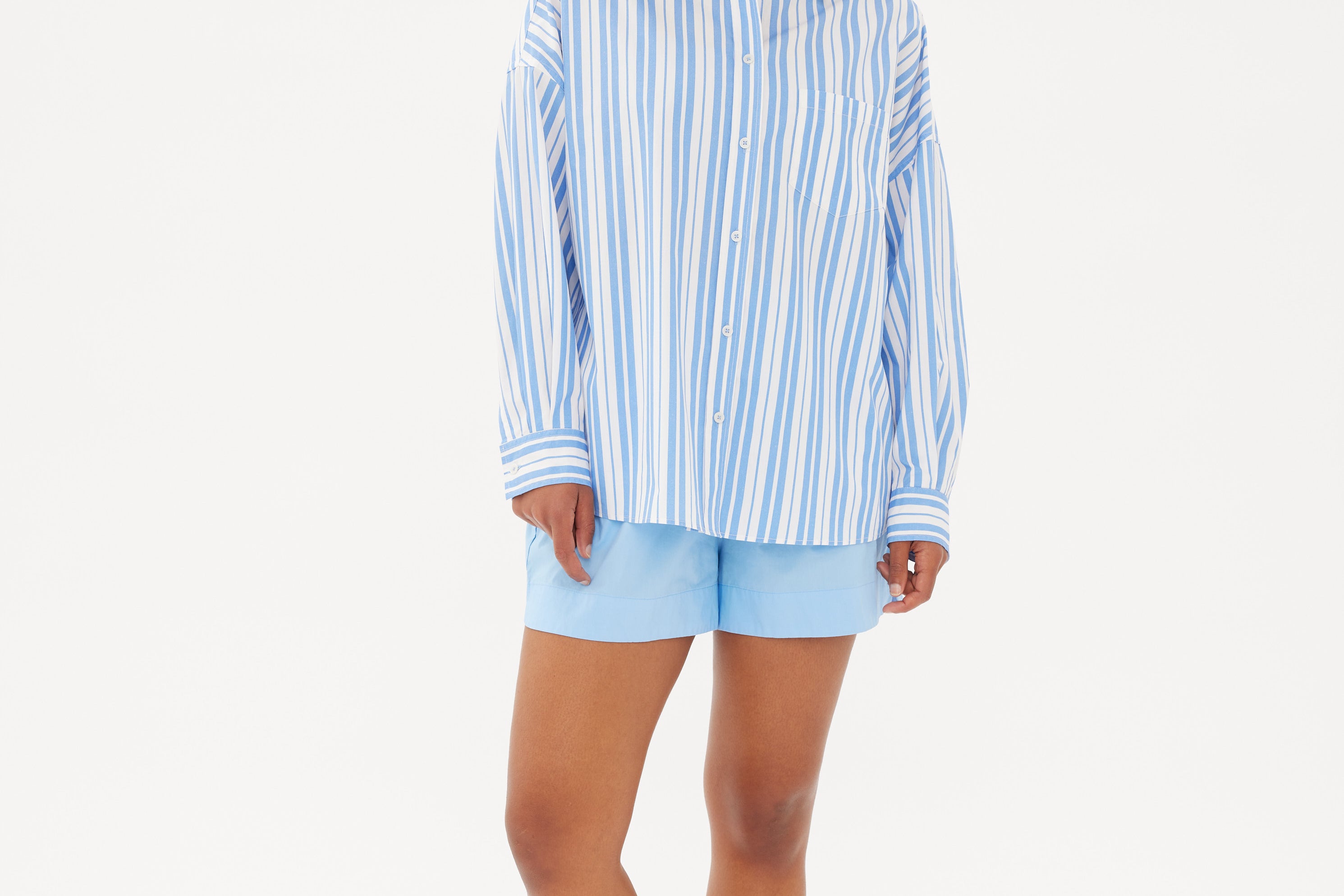 Chiara Classic Shirt - Striped Ink Blue/White