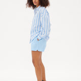 Chiara Classic Shirt - Striped Ink Blue/White