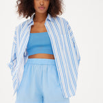 Chiara Classic Shirt - Striped Ink Blue/White