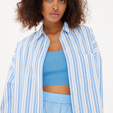 Chiara Classic Shirt - Striped Ink Blue/White