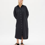 Chiara Shirt Dress Maxi - Black - Apparel