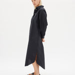 Chiara Shirt Dress Maxi - Black - Apparel