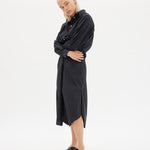 Chiara Shirt Dress Maxi - Black - Apparel