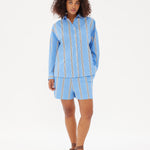 Chiara Shorts Classic - Stripe - Ink Blue/White/Black - Apparel