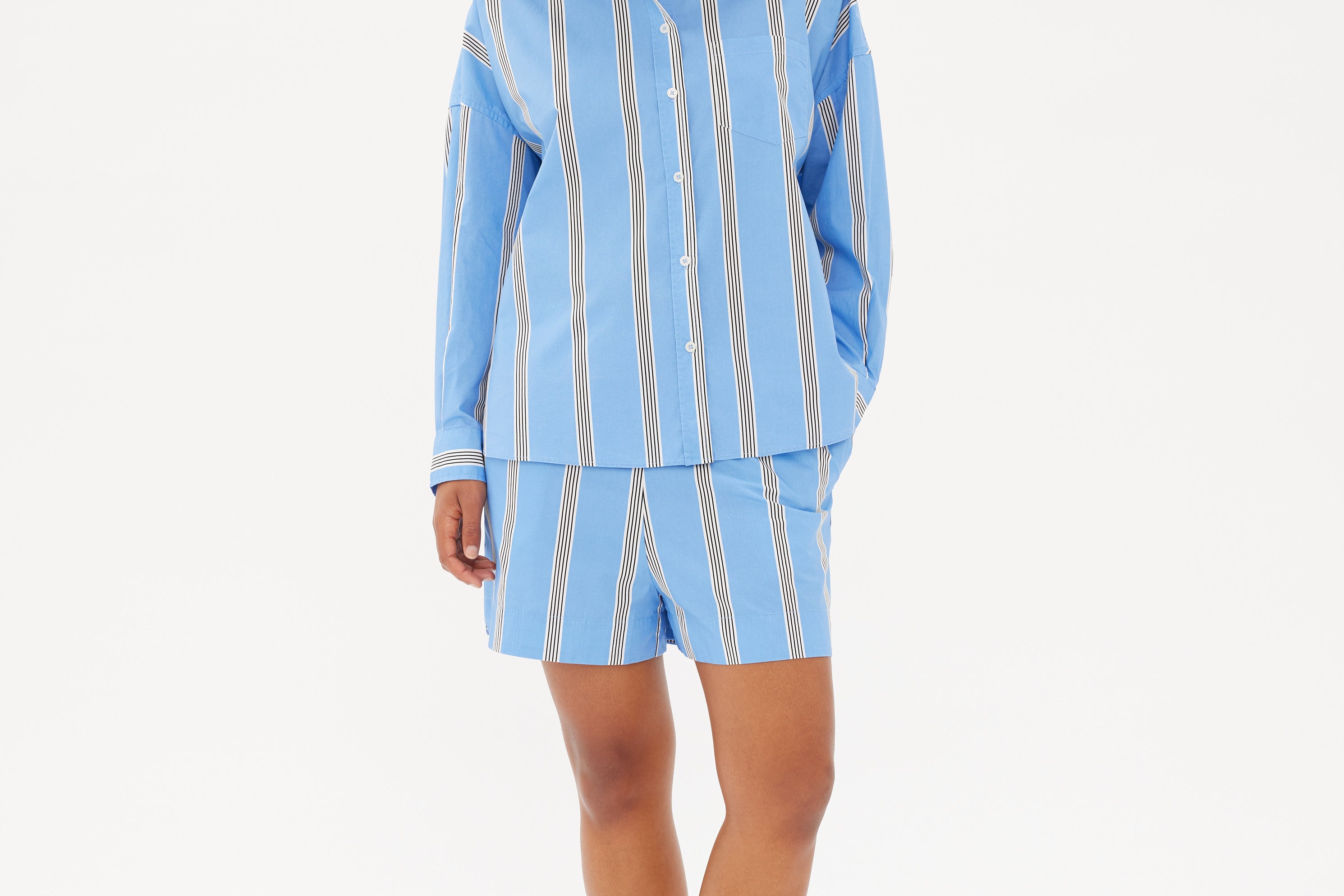 Chiara Shorts Classic - Stripe - Ink Blue/White/Black - Apparel