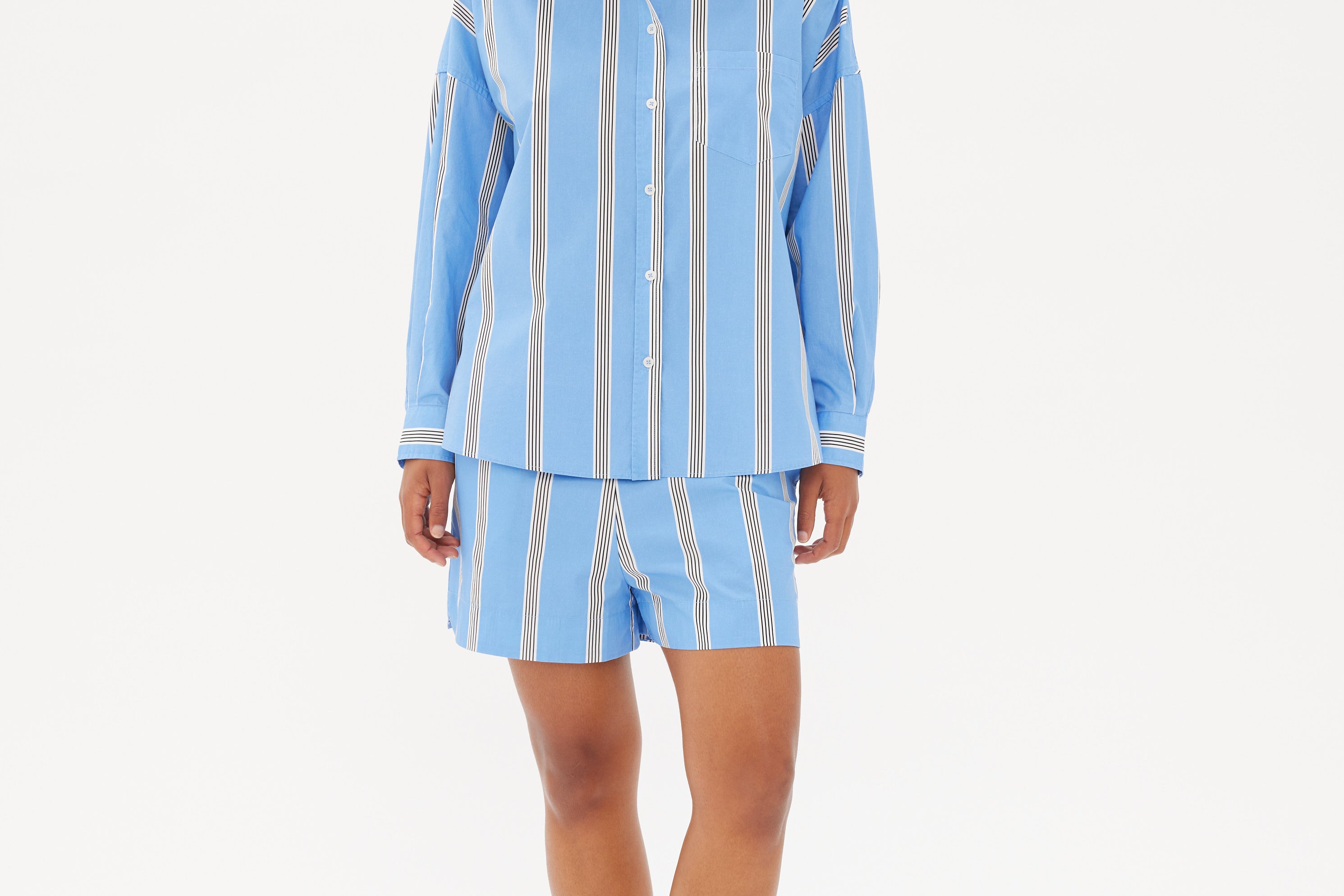 Chiara Shorts Classic - Stripe - Ink Blue/White/Black - Apparel