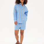 Chiara Shorts Classic - Stripe - Ink Blue/White/Black - Apparel