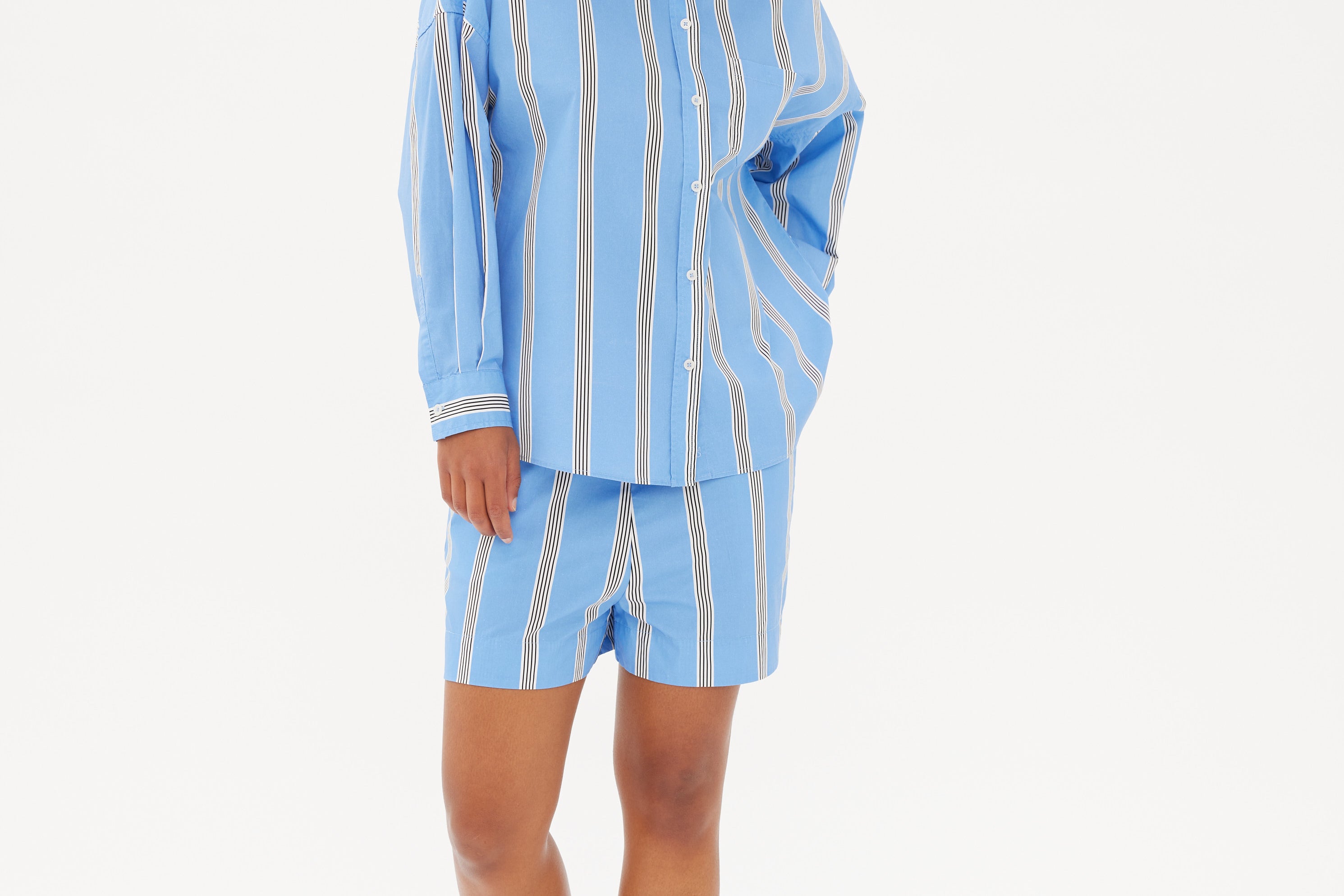 Chiara Shorts Classic - Stripe - Ink Blue/White/Black - Apparel