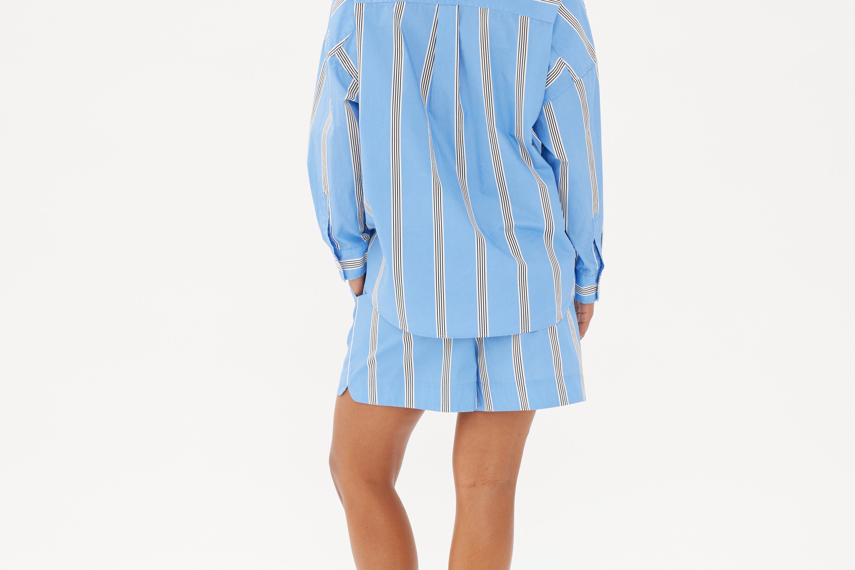 Chiara Shorts Classic - Stripe - Ink Blue/White/Black - Apparel