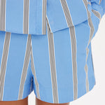 Chiara Shorts Classic - Stripe - Ink Blue/White/Black - Apparel