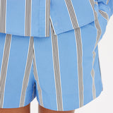 Chiara Shorts Classic - Stripe - Ink Blue/White/Black - Apparel