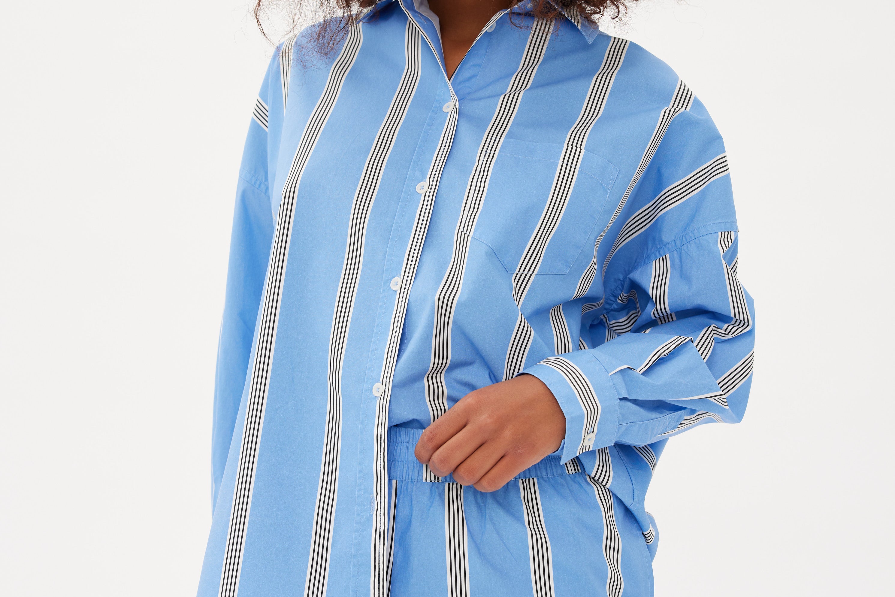 Chiara Shorts Classic - Stripe - Ink Blue/White/Black - Apparel