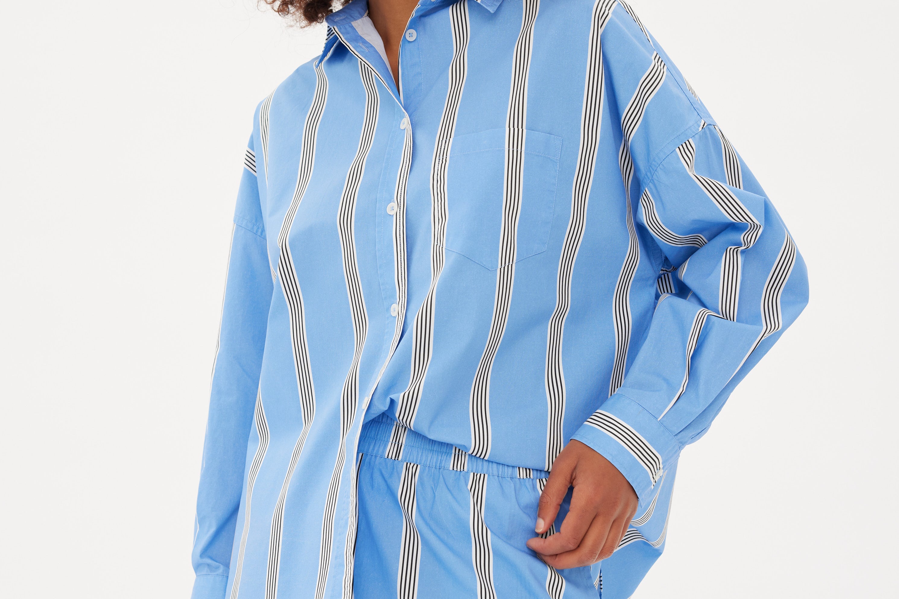 Chiara Shorts Classic - Stripe - Ink Blue/White/Black - Apparel