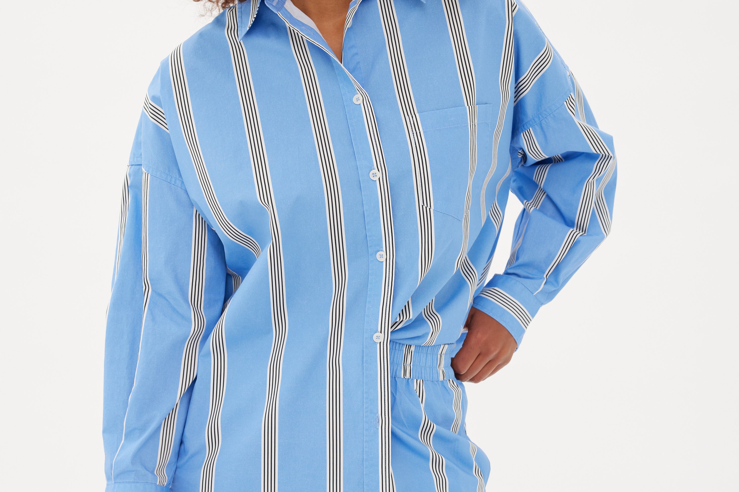 Chiara Shorts Classic - Stripe - Ink Blue/White/Black - Apparel