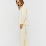 Amaya Striped Jean - Soft Yellow/White - Apparel