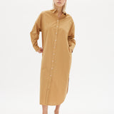 Chiara Shirt Dress Maxi - Toffee - Apparel