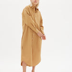 Chiara Shirt Dress Maxi - Toffee - Apparel