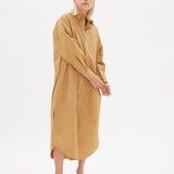 Chiara Shirt Dress Maxi - Toffee - Apparel