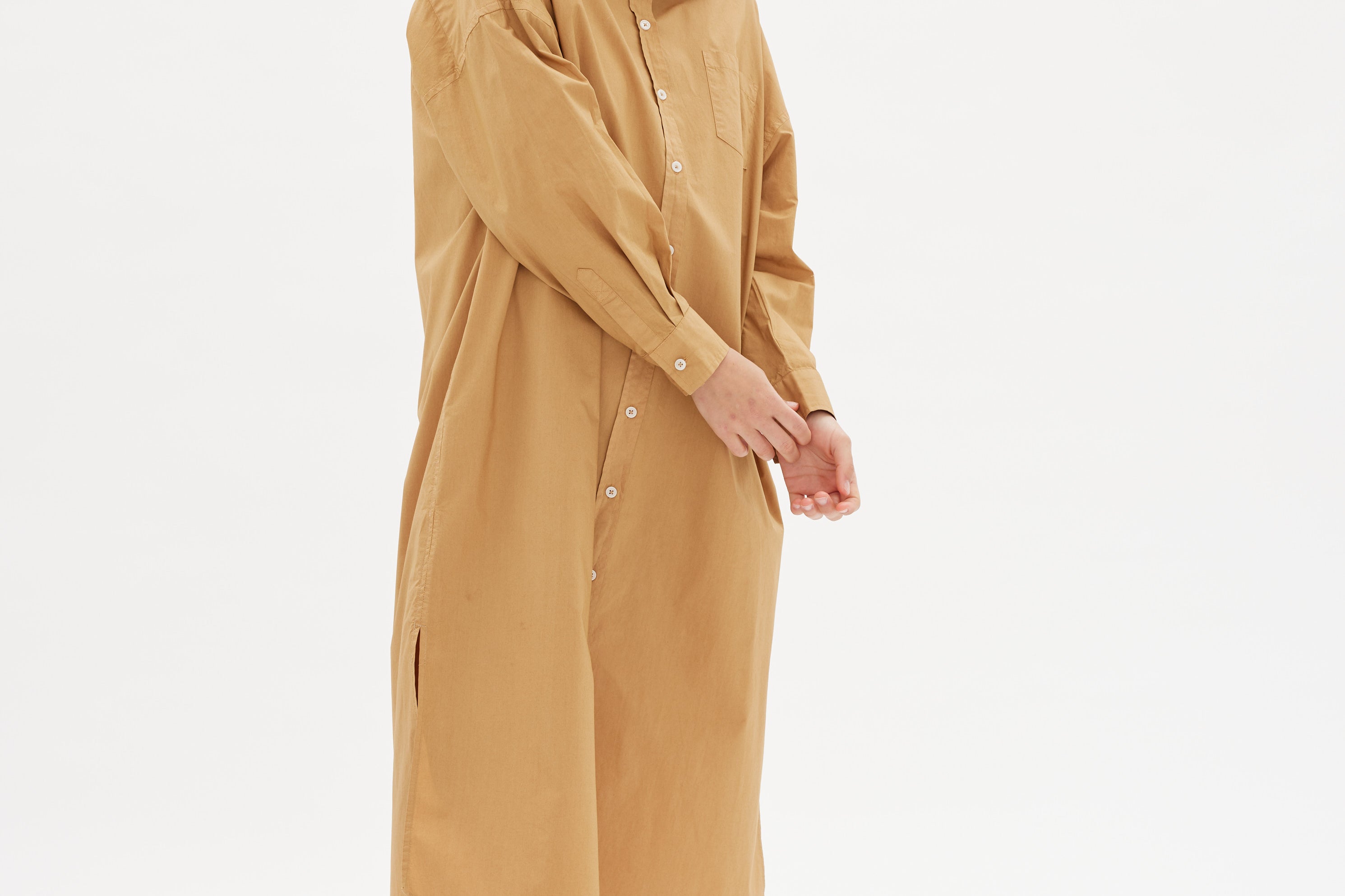 Chiara Shirt Dress Maxi - Toffee - Apparel