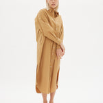 Chiara Shirt Dress Maxi - Toffee - Apparel