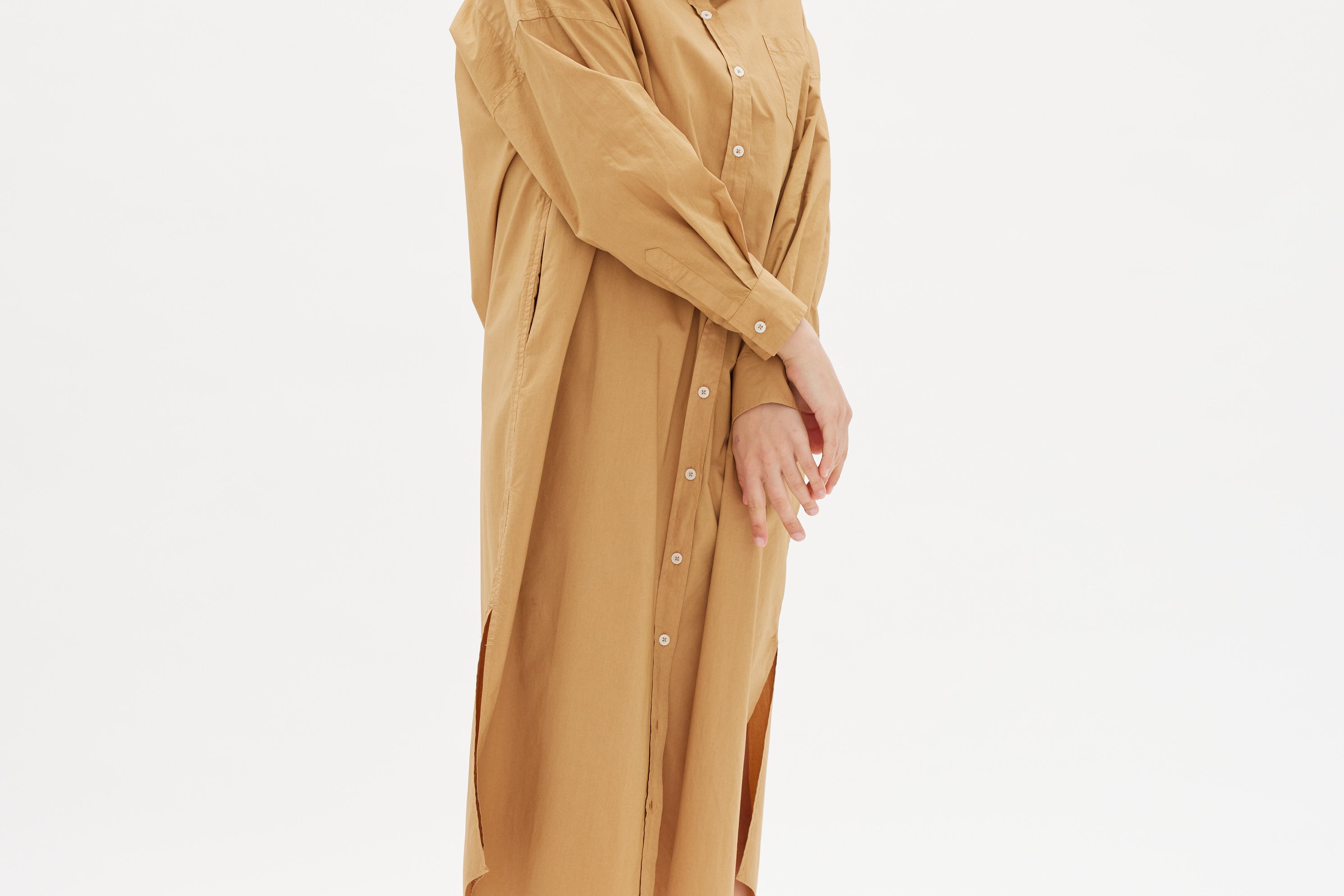 Chiara Shirt Dress Maxi - Toffee - Apparel