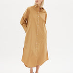 Chiara Shirt Dress Maxi - Toffee - Apparel