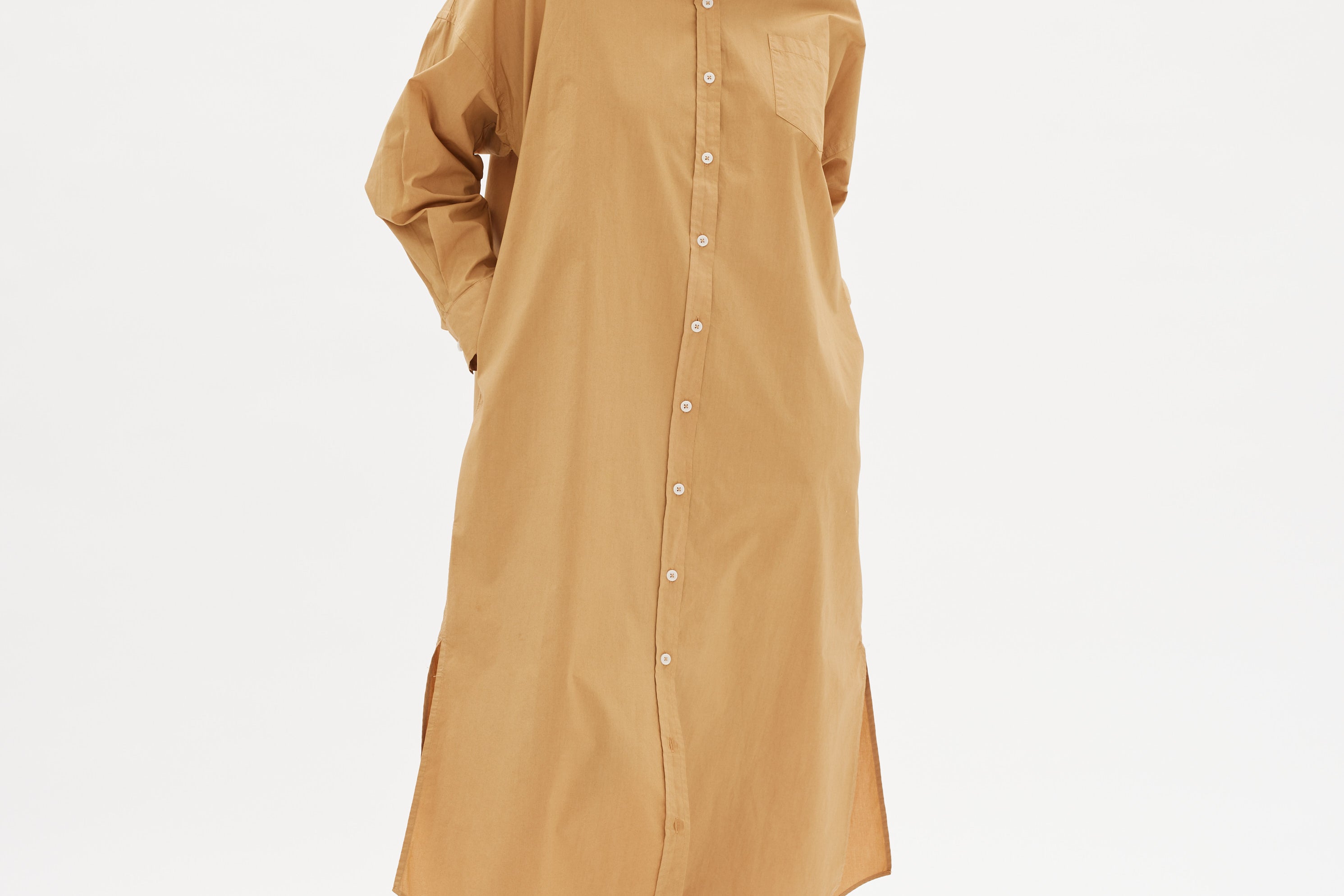 Chiara Shirt Dress Maxi - Toffee - Apparel
