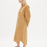 Chiara Shirt Dress Maxi - Toffee - Apparel