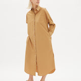 Chiara Shirt Dress Maxi - Toffee - Apparel