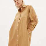 Chiara Shirt Dress Maxi - Toffee - Apparel