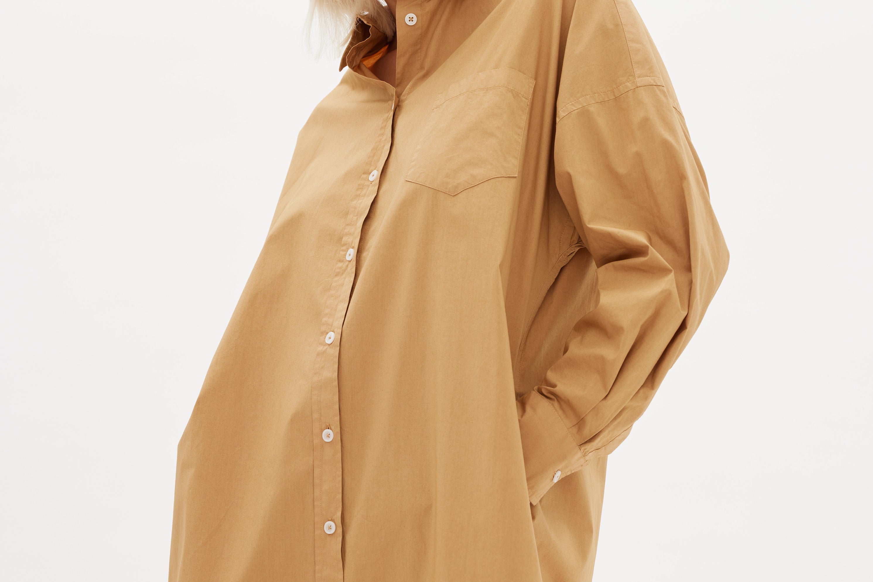 Chiara Shirt Dress Maxi - Toffee - Apparel