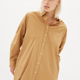 Chiara Shirt Dress Maxi - Toffee - Apparel