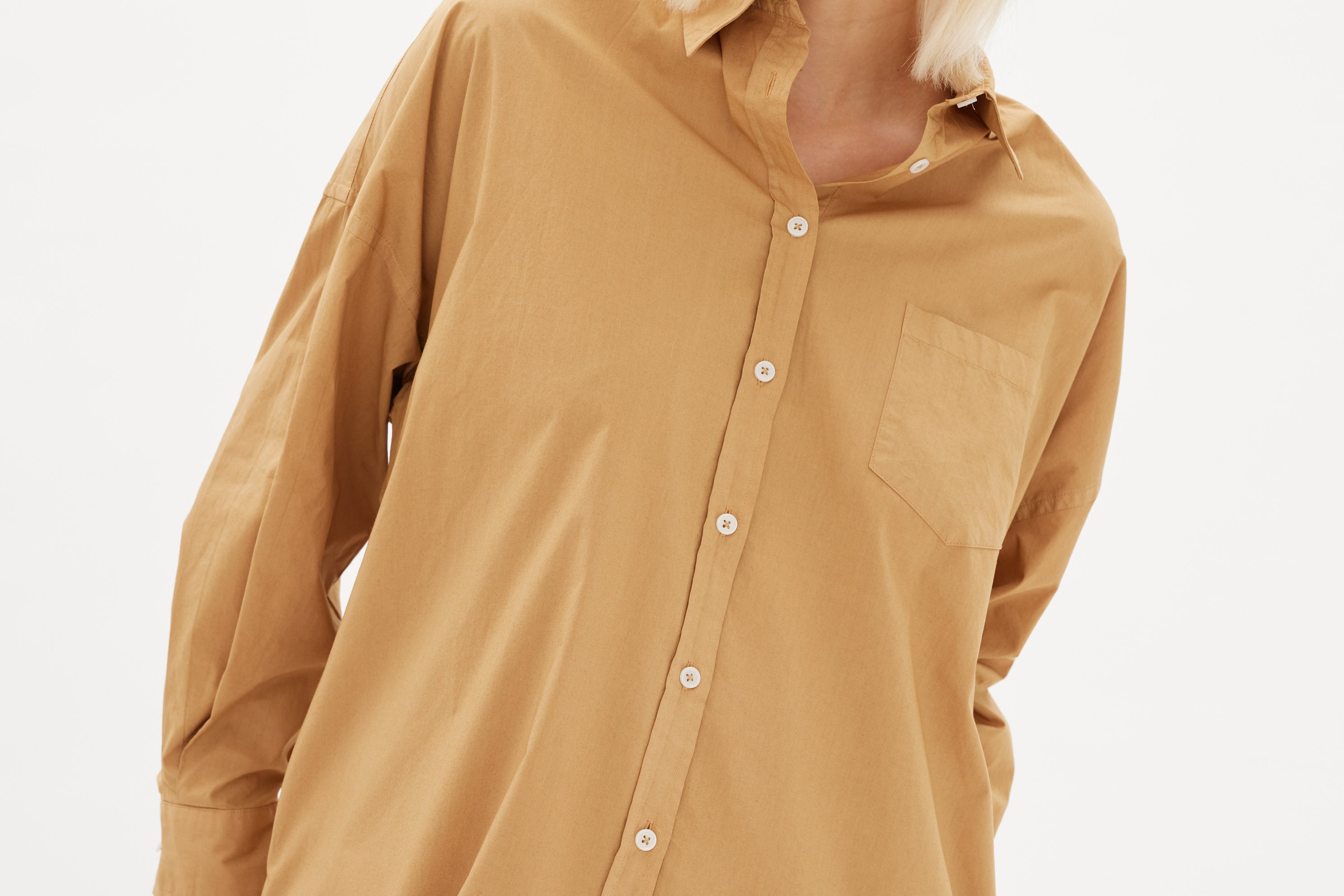 Chiara Shirt Dress Maxi - Toffee - Apparel