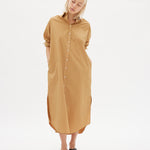 Chiara Shirt Dress Maxi - Toffee - Apparel