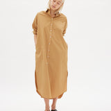 Chiara Shirt Dress Maxi - Toffee - Apparel
