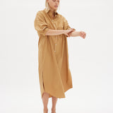 Chiara Shirt Dress Maxi - Toffee - Apparel