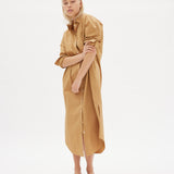 Chiara Shirt Dress Maxi - Toffee - Apparel